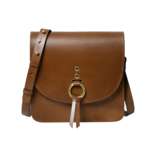Mirevia Classic Brown Ring Detail Crossbody Bag
