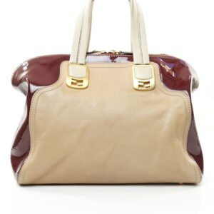 Fendi Chameleon Hand Bag Burgundy