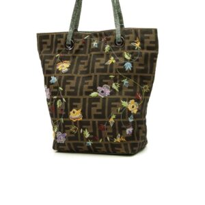 Floral Embroidered Small Tote Bag - Zucca
