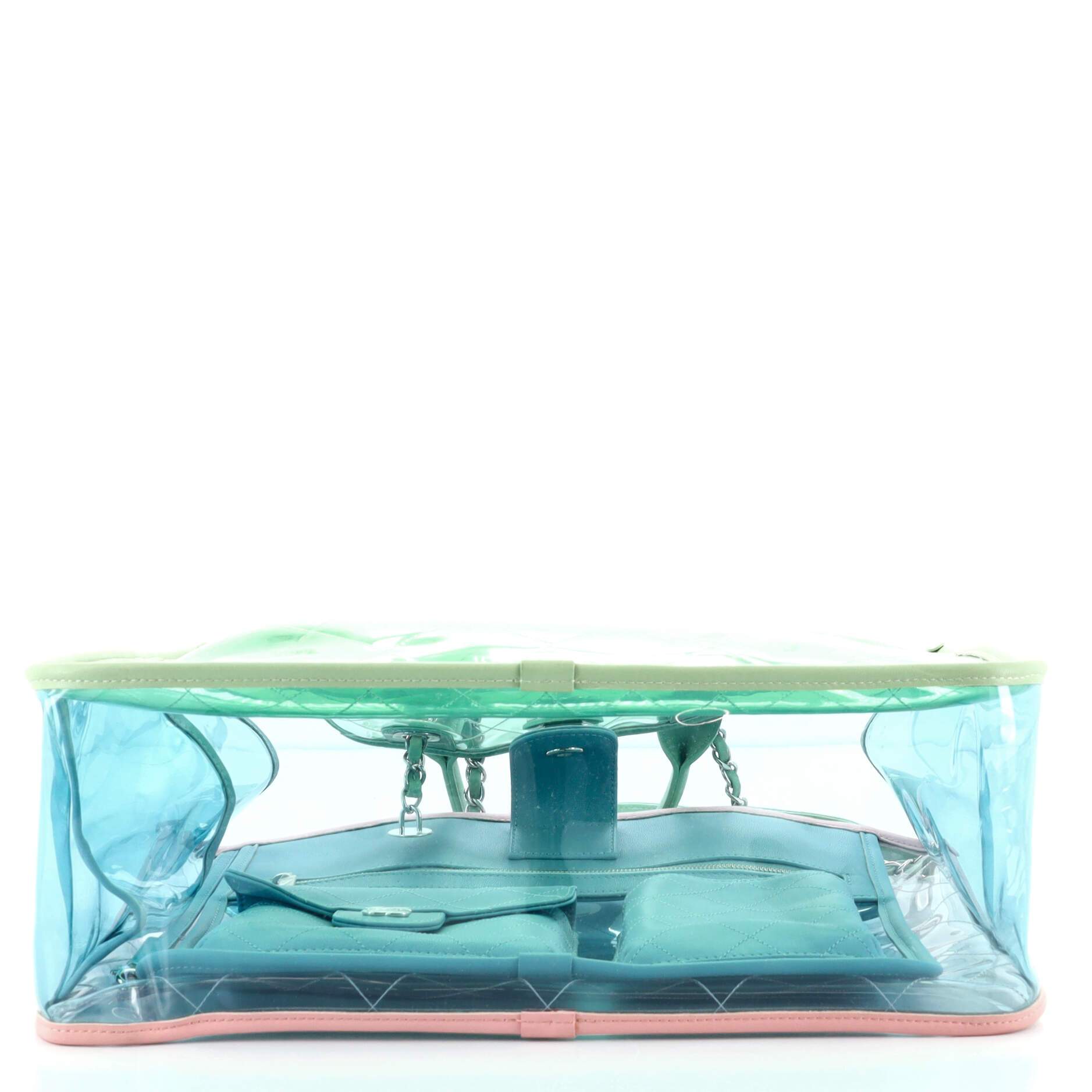 Coco Splash Shopping Tote Quilted PVC With Lambskin Medium - Image 5