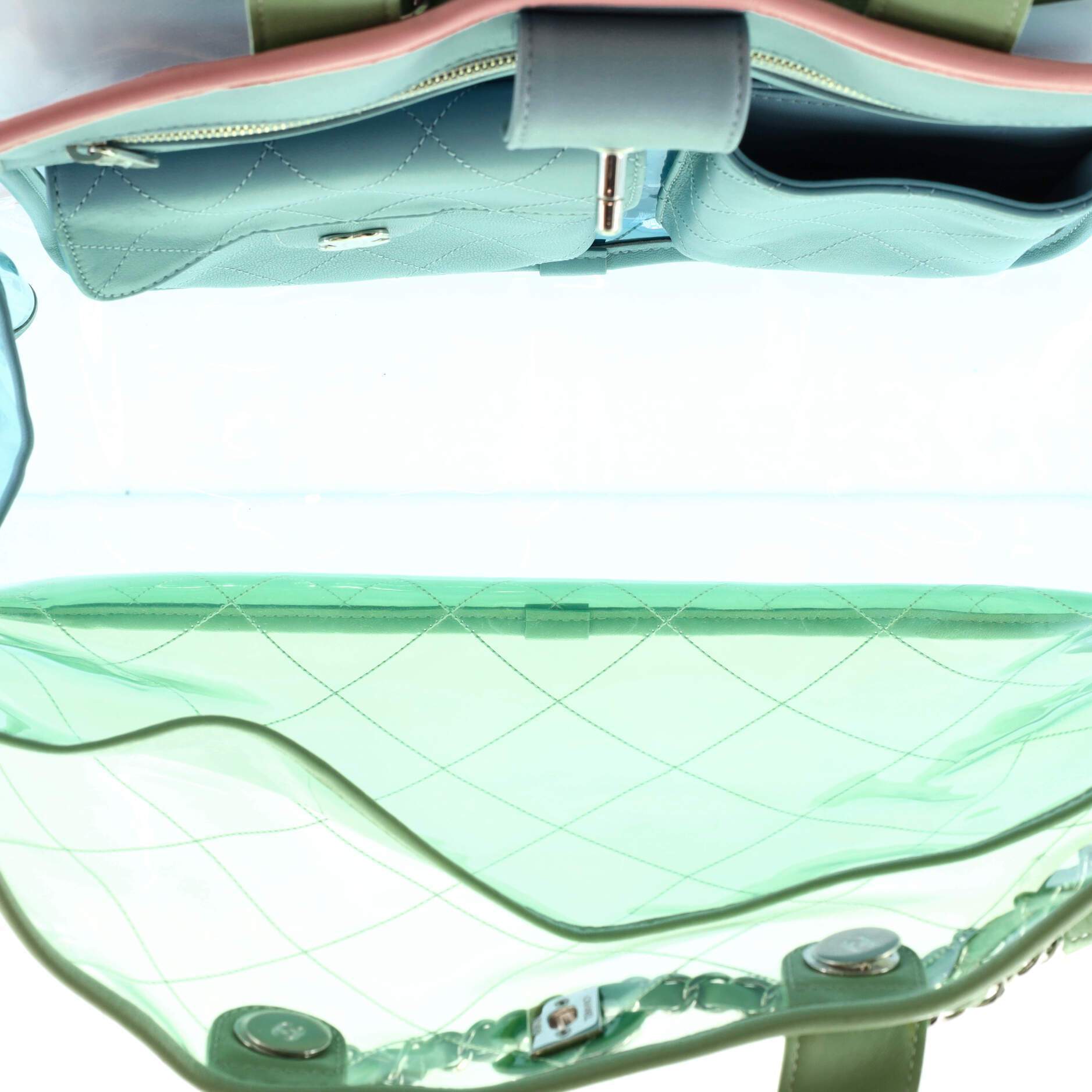 Coco Splash Shopping Tote Quilted PVC With Lambskin Medium - Image 6