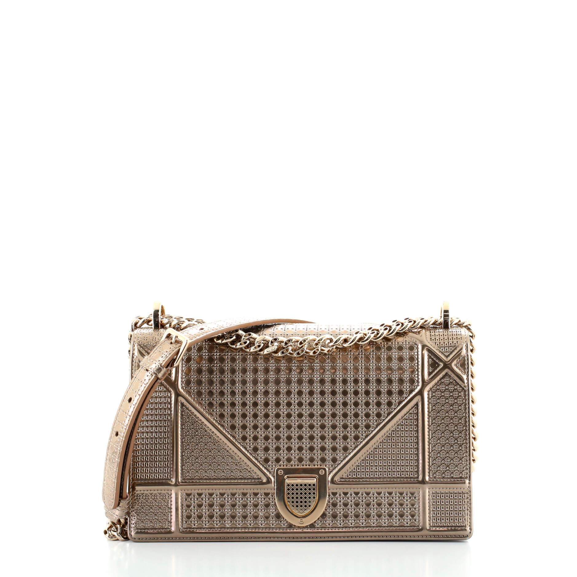 Diorama Flap Bag Cannage Embossed Calfskin Medium