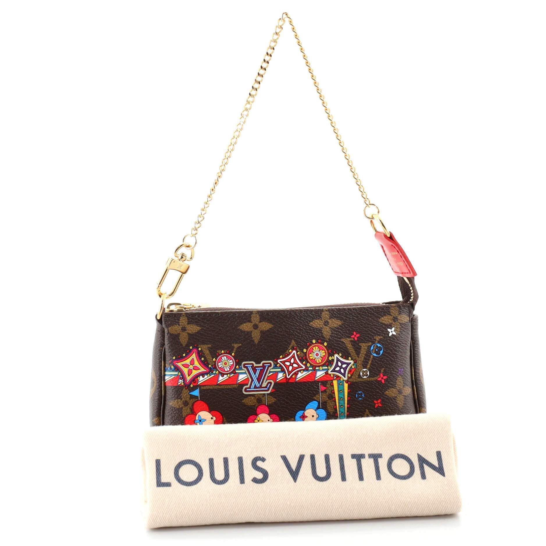 Mini Pochette Accessoires Limited Edition Vivienne Xmas Monogram Canvas - Image 2