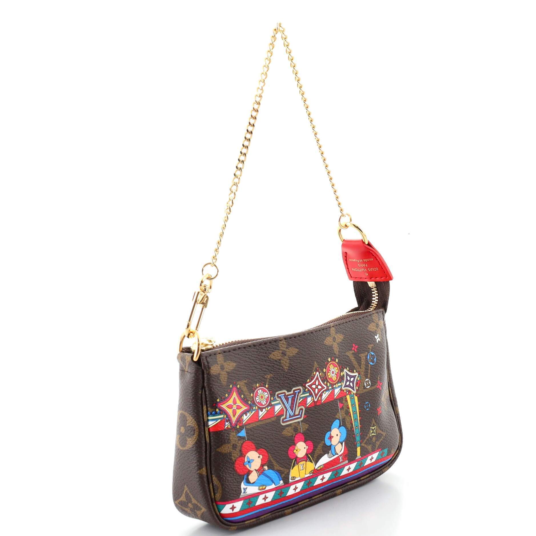 Mini Pochette Accessoires Limited Edition Vivienne Xmas Monogram Canvas - Image 3