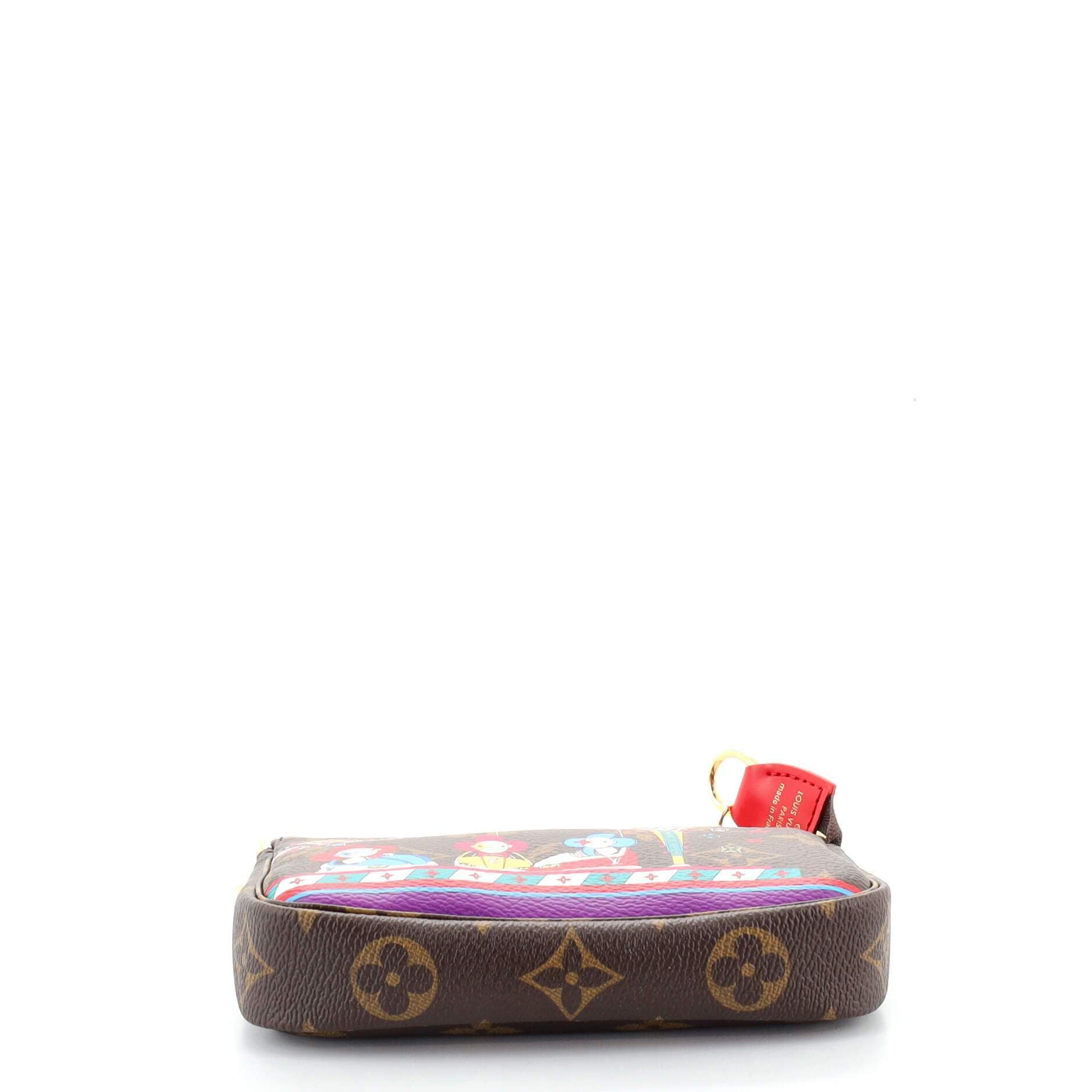 Mini Pochette Accessoires Limited Edition Vivienne Xmas Monogram Canvas - Image 5