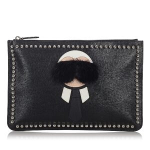 Fendi Karlito Leather Clutch Bag (SHG-26787)