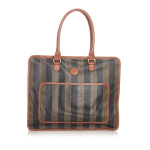 Fendi Pequin Canvas Tote Bag (SHG-23640)