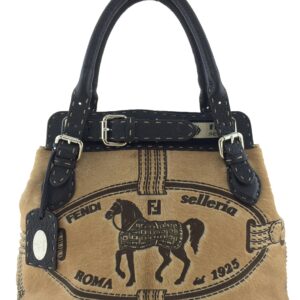 Fendi Selleria Calf Hair Borghese Tote Bag