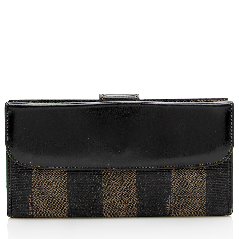 Fendi Vintage Penquin Canvas Flap Wallet (SHF-17235) - Image 3