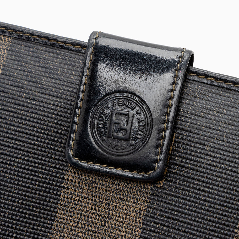 Fendi Vintage Penquin Canvas Flap Wallet (SHF-17235) - Image 8