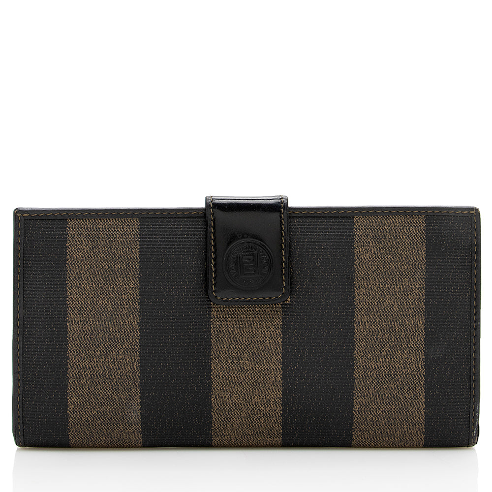 Fendi Vintage Penquin Canvas Flap Wallet (SHF-17235)