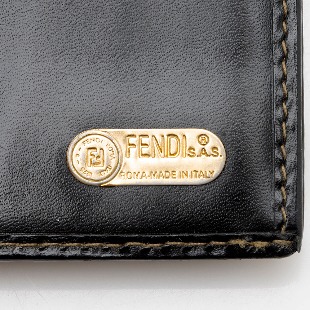 Fendi Vintage Penquin Canvas Flap Wallet (SHF-17235) - Image 7