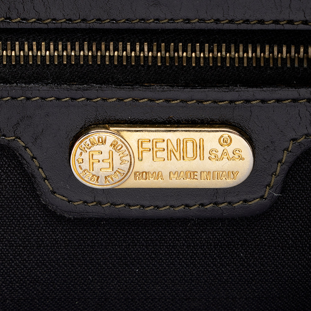 Fendi Vintage Pequin Shoulder Bag (SHF-13582) - Image 8