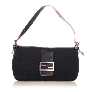 Fendi Zucchino Canvas Baguette (SHG-26702)