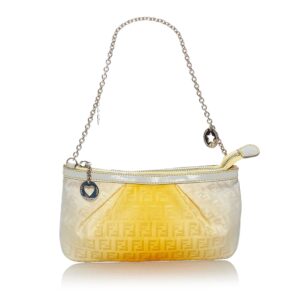 Fendi Zucchino Canvas Chain Baguette (SHG-27846)