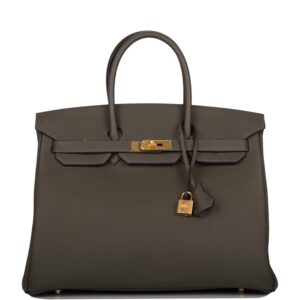 Hermes Vert de Gris Togo Birkin 35cm Gold Hardware