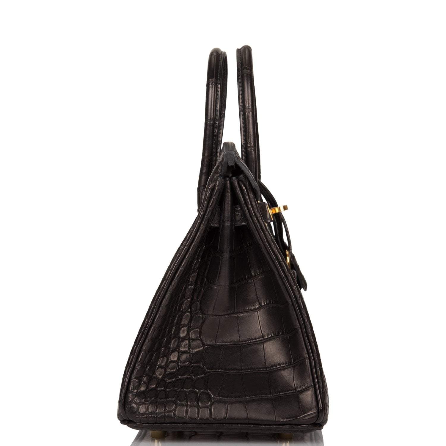 Hermes Black Matte Alligator Birkin 25cm Gold Hardware - Image 3