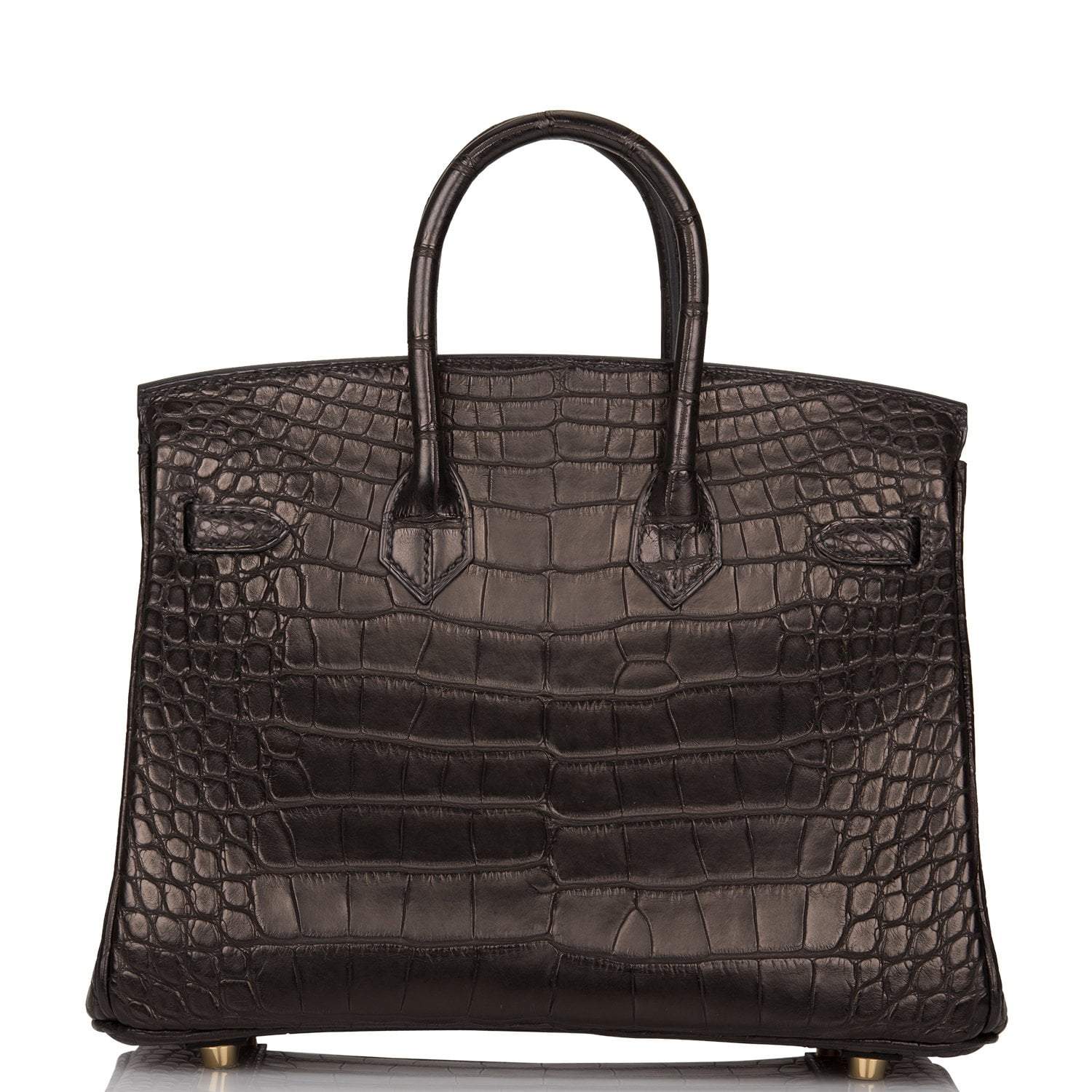 Hermes Black Matte Alligator Birkin 25cm Gold Hardware - Image 4