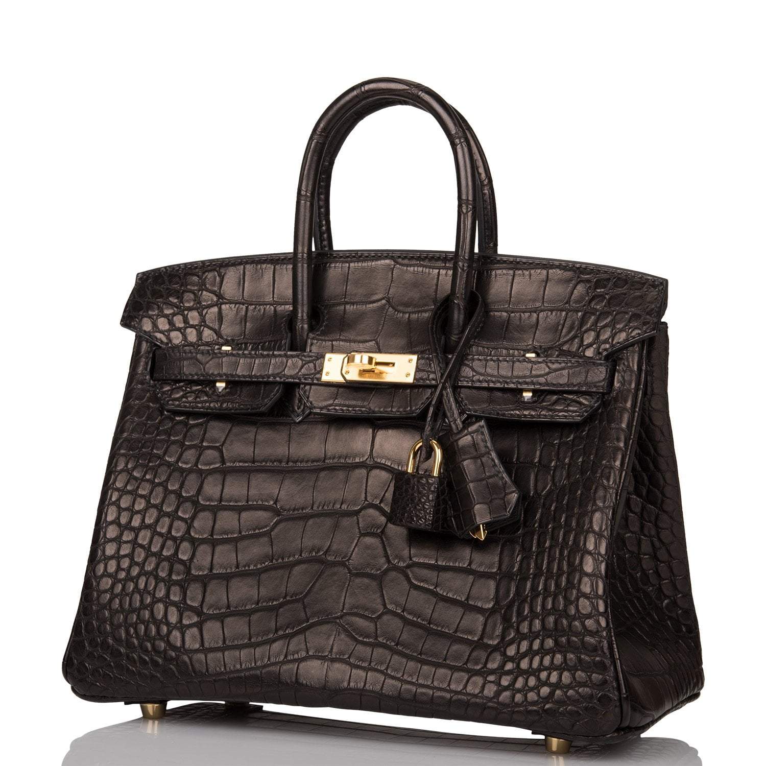 Hermes Black Matte Alligator Birkin 25cm Gold Hardware - Image 5