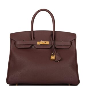 Hermes Birkin 35 Havane Clemence Gold Hardware