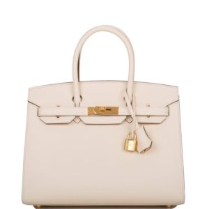 Hermes Nata Epsom Sellier Birkin 30cm Gold Hardware