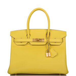 Hermes Lime Epsom Birkin 30cm Gold Hardware