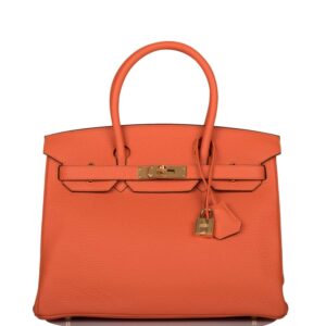 Hermes Feu Clemence Birkin 30cm Gold Hardware