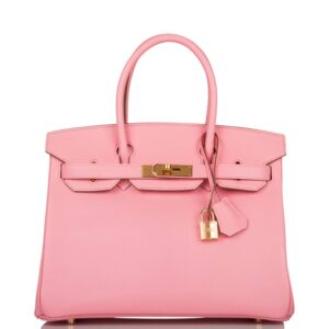 Hermes Rose Confetti Chevre Birkin 30cm Gold Hardware Deposit JW