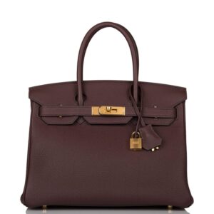 Hermes Rouge Sellier Togo Birkin 30cm Gold Hardware