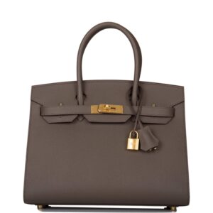 Hermes Etain Epsom Sellier Birkin 30cm Gold Hardware