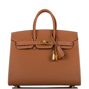 Hermes Birkin Sellier 25 Gold Veau Madame Gold Hardware