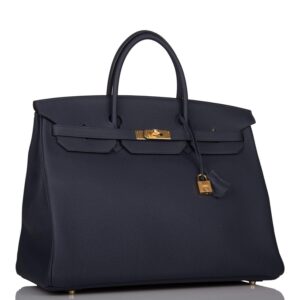 Hermes Birkin 40 Bleu Nuit Togo Gold Hardware