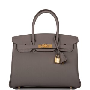 Hermes Birkin 30 Etain Togo Gold Hardware