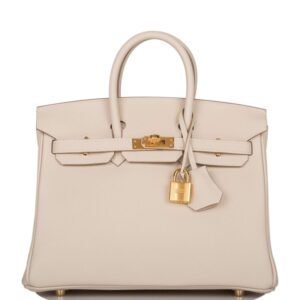 Hermes Birkin 25 Craie Togo Gold Hardware
