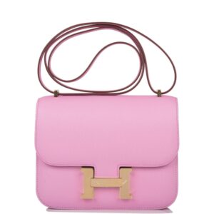 Hermes Mauve Sylvestre Epsom Mini Constance 18cm Permabrass Hardware