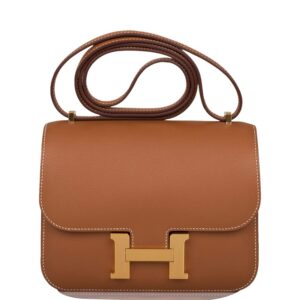 Hermes Gold Evercolor Mini Constance 18cm Gold Hardware