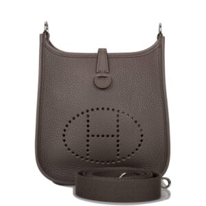 Hermes Etain Clemence Evelyne TPM Bag Palladium Hardware