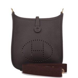 Hermes Ebene Clemence Evelyne TPM Bag Gold Hardware