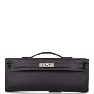 Hermes Black Swift Kelly Cut Palladium Hardware