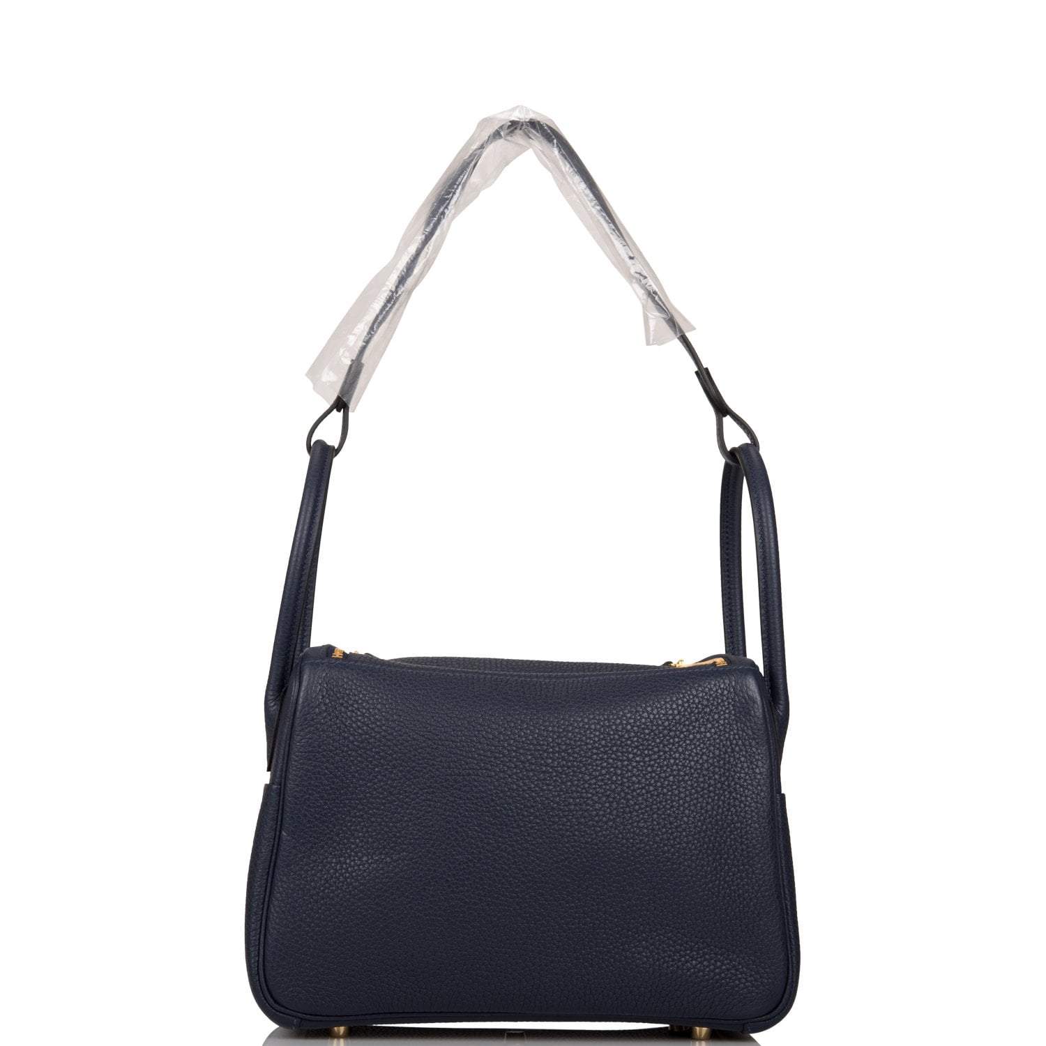 Hermes Bleu Nuit Clemence Lindy 26cm Gold Hardware - Image 4