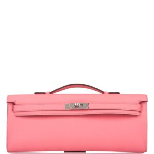 Hermes Rose D'ete Swift Kelly Cut Palladium Hardware