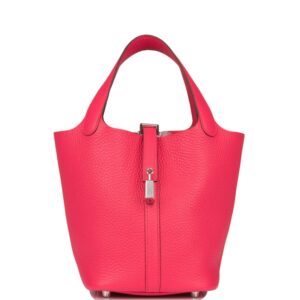 Hermes Picotin Lock 18 Rose Extreme Clemence Palladium Hardware