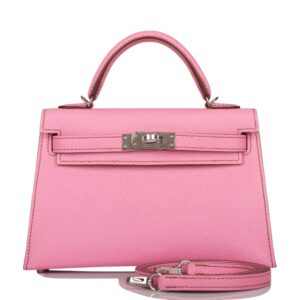 Hermes Bubblegum 5p Epsom Sellier Kelly 20cm Palladium Hardware