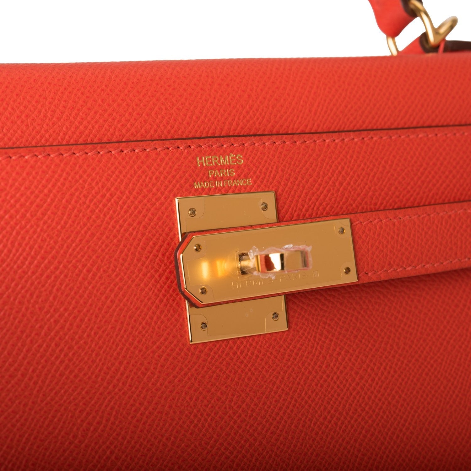 Hermes Capucine Epsom Sellier Kelly 28cm Gold Hardware - Image 7