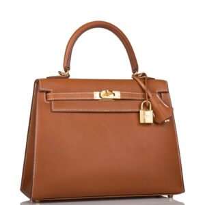 Hermes Kelly Sellier 25 Fauve Barenia Gold Hardware