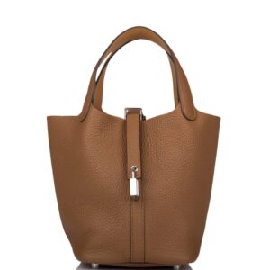 Hermes Picotin Lock 18 Alezan and Biscuit Clemence Palladium Hardware