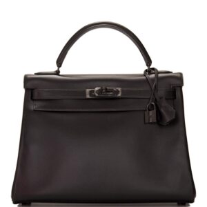 Hermes SO Black Box Retourne Kelly 32cm Black Hardware