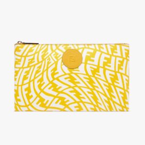 MEDIUM FLAT POUCH Yellow Canvas Pouch