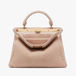 PEEKABOO ISEEU LARGE Pink Sheepskin Bag