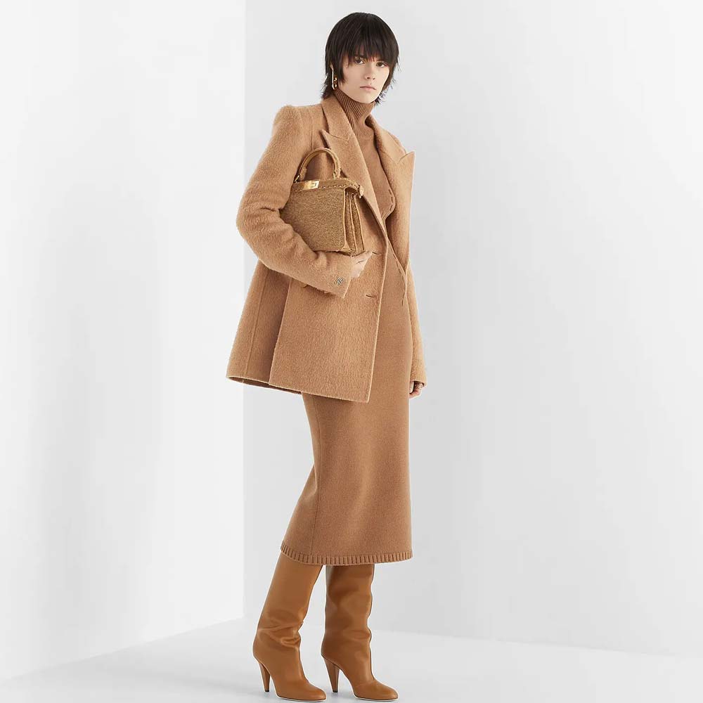 PEEKABOO ISEEU SMALL Beige Sheepskin Bag - Image 4